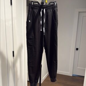 FIGS Black Jogger Pants with Drawstring